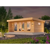23% billiger! Fjordholz Flachdach Holzgartenhaus Modell Kubi 28 24m² Unkategorisiert online kaufen