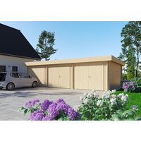 26% billiger! Fjordholz Holzgarage Modell Flensburg 44, Naturbel 54m² Unkategorisiert Produktbild