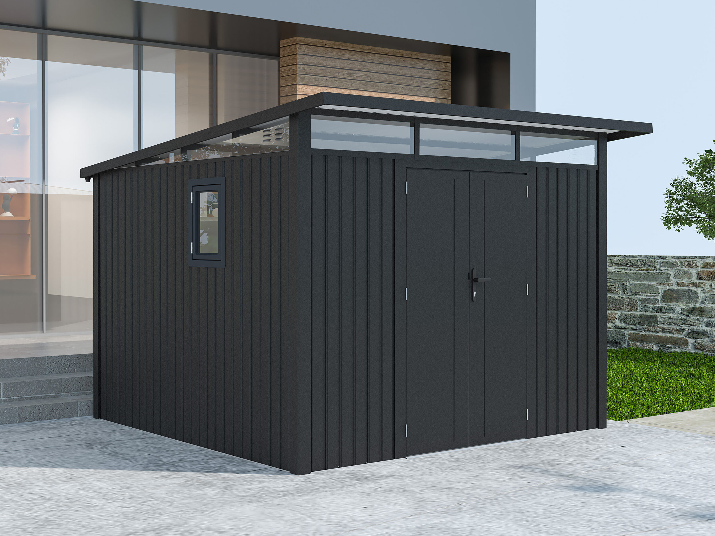 26% weniger ✓ Metall Geräteschuppen Skylight 7,56 m² Anth Unkategorisiert online kaufen