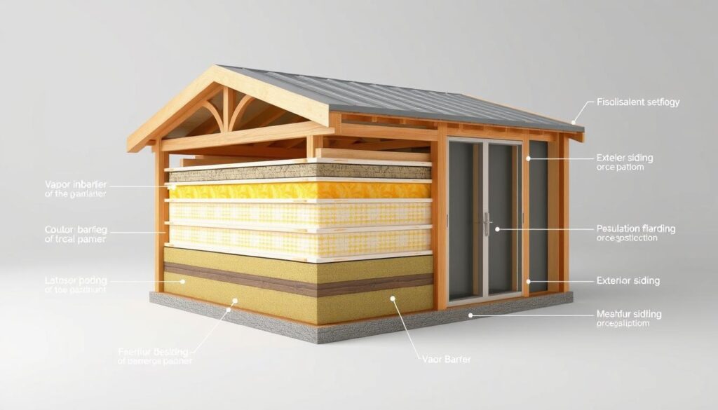 Montage und Schichtaufbau der Dämmung Montage und Schichtaufbau der Dämmung
