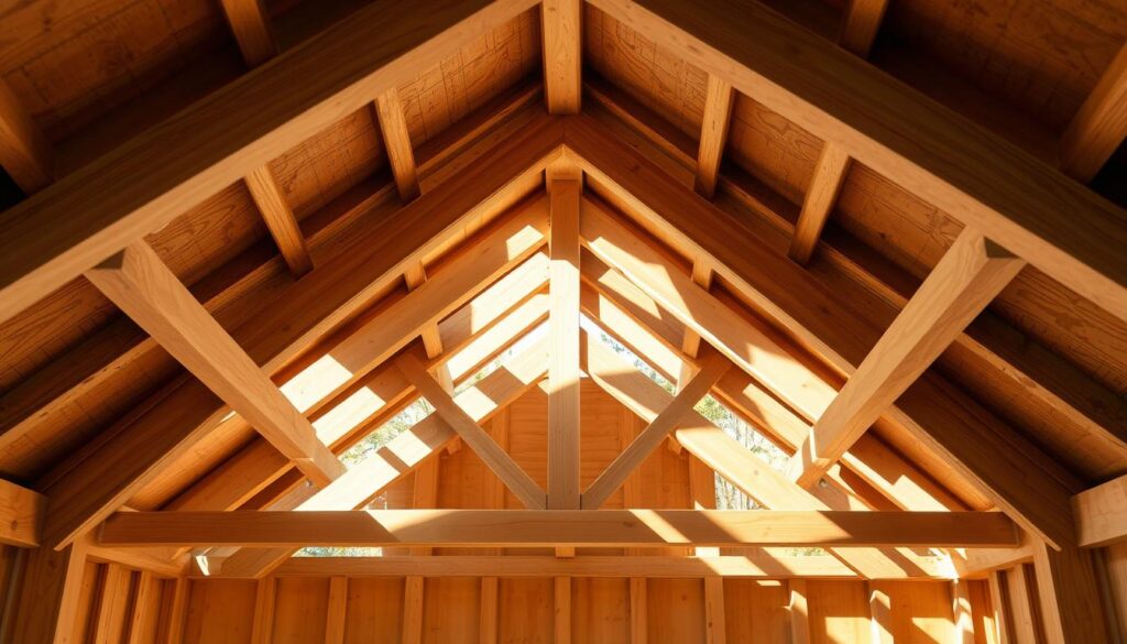 Dachkonstruktion Gartenhaus