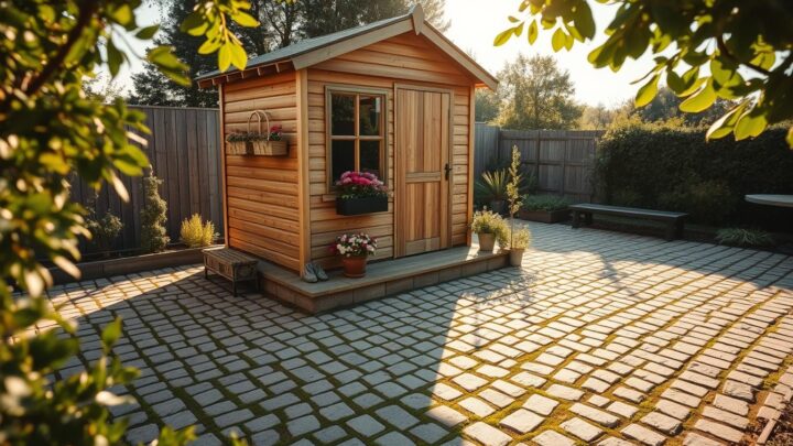 Kann man ein Gartenhaus auf Pflastersteinen bauen?