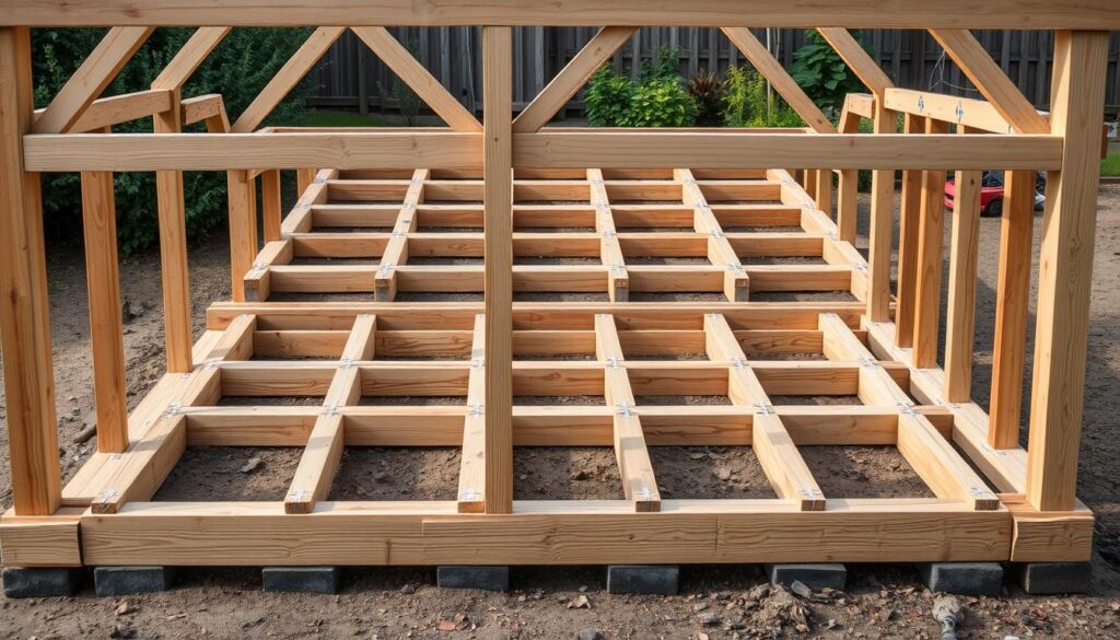 Balken für Gartenhaus Unterkonstruktion