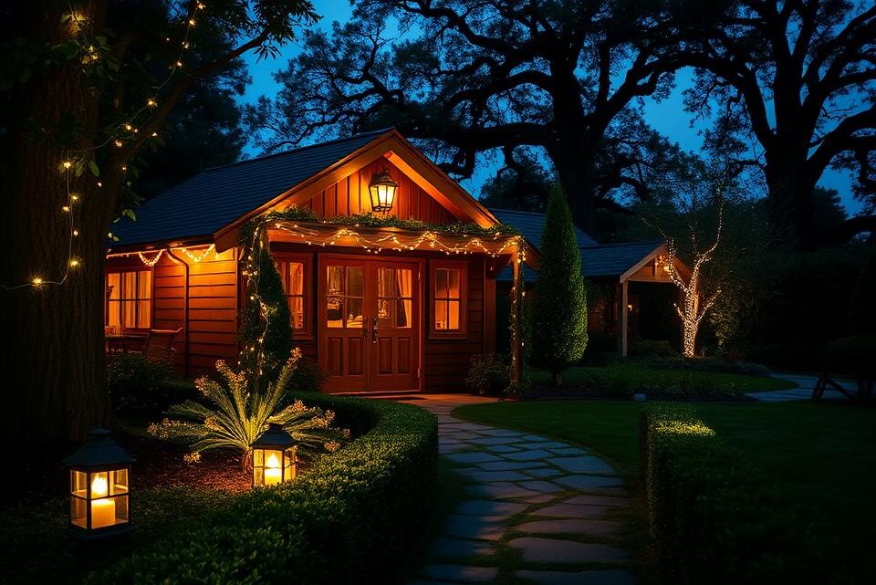 Beleuchtung rund um das Gartenhaus: Tipps & Ideen