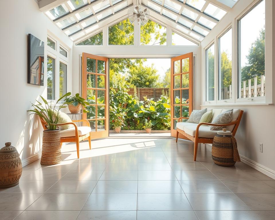 Fliesen als Bodenbelag im Gartenhaus