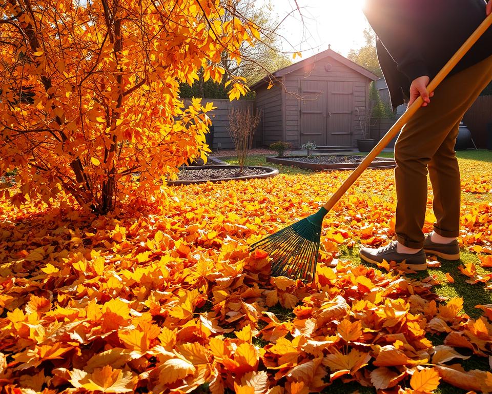 Laubentsorgung im Herbst