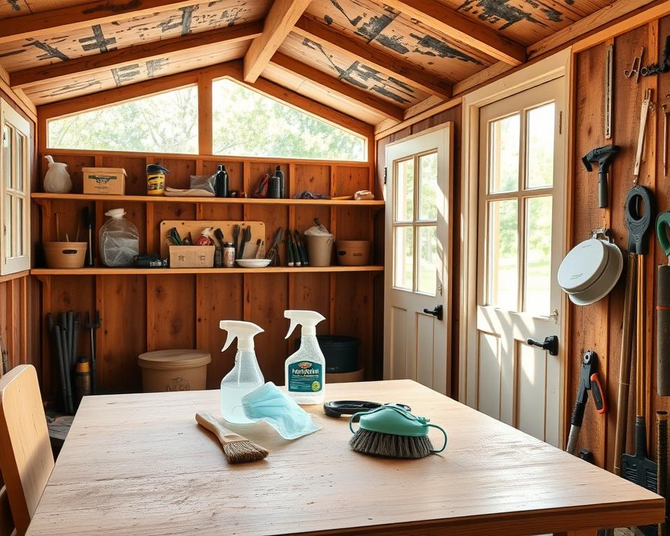 DIY-Schimmelentfernung im Gartenhaus