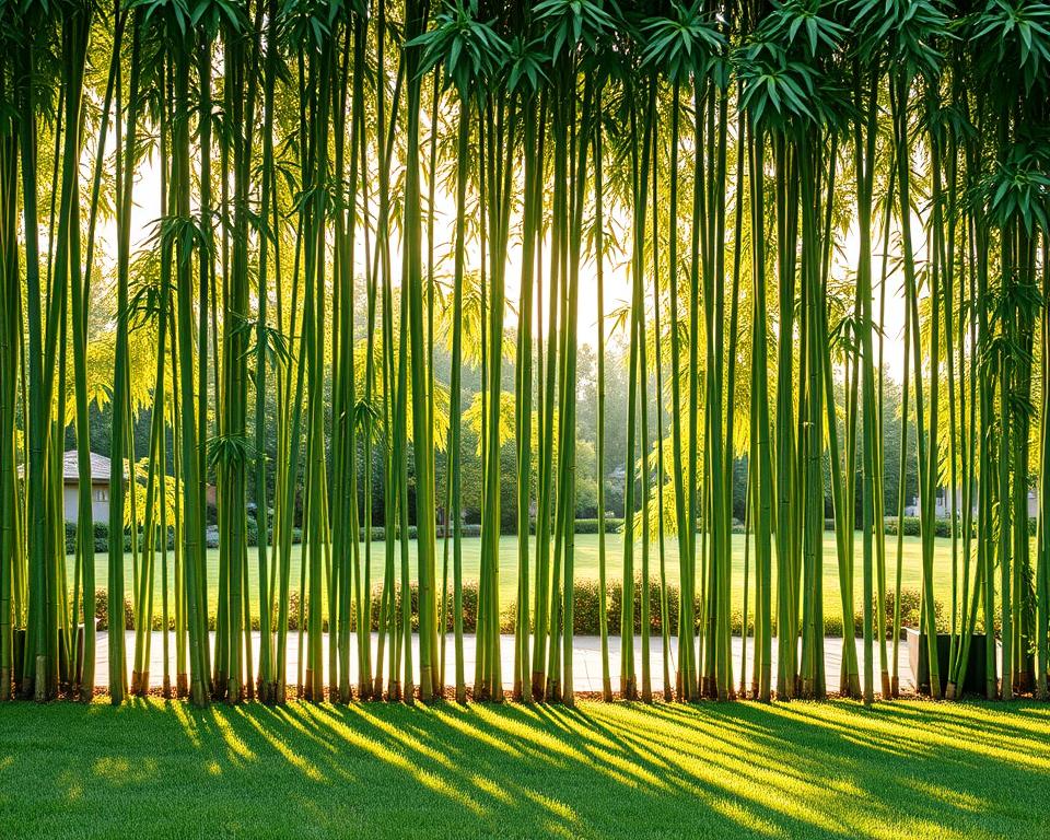 Bambussichtschutz im Garten