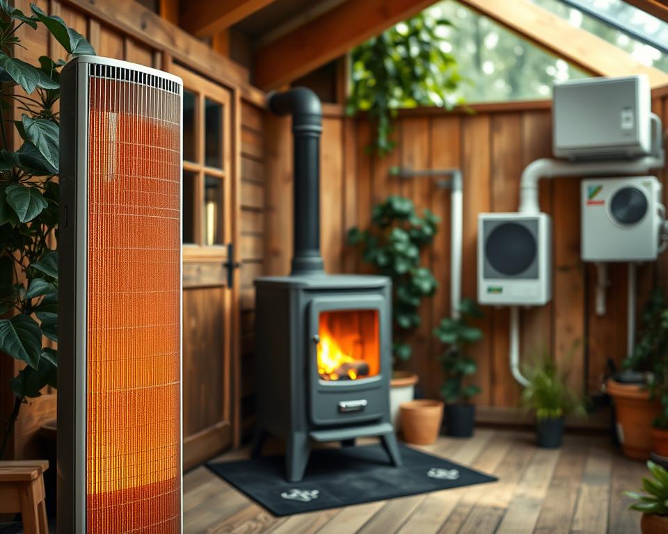 Verschiedene Heizungsarten für Gartenhaus