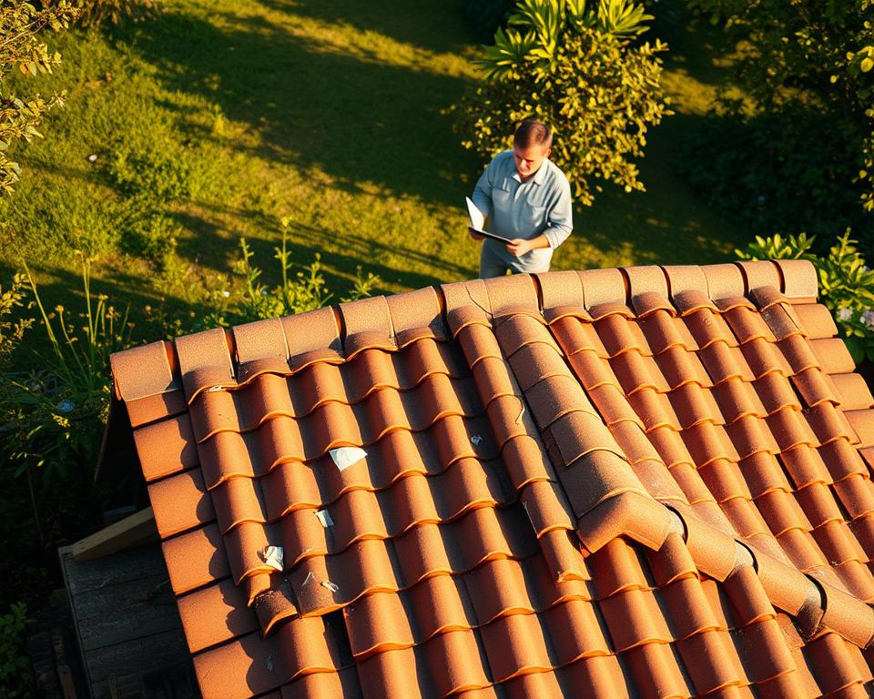 Vorbereitung Gartenhausdach Sanierung