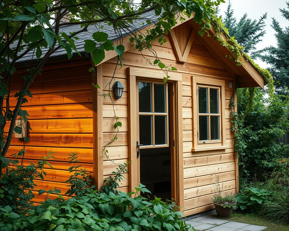 Wände verkleiden Gartenhaus