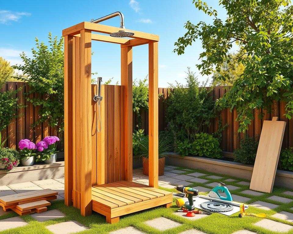 Gartendusche selber bauen: Schritt-für-Schritt