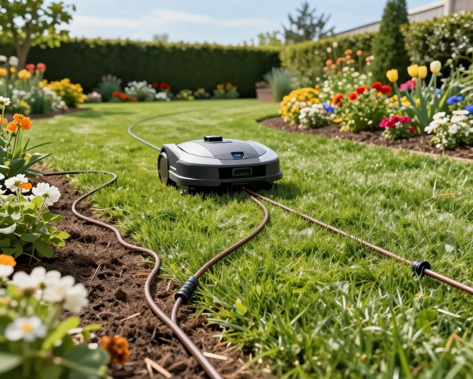 Suchkabel verlegen für Rasenroboter