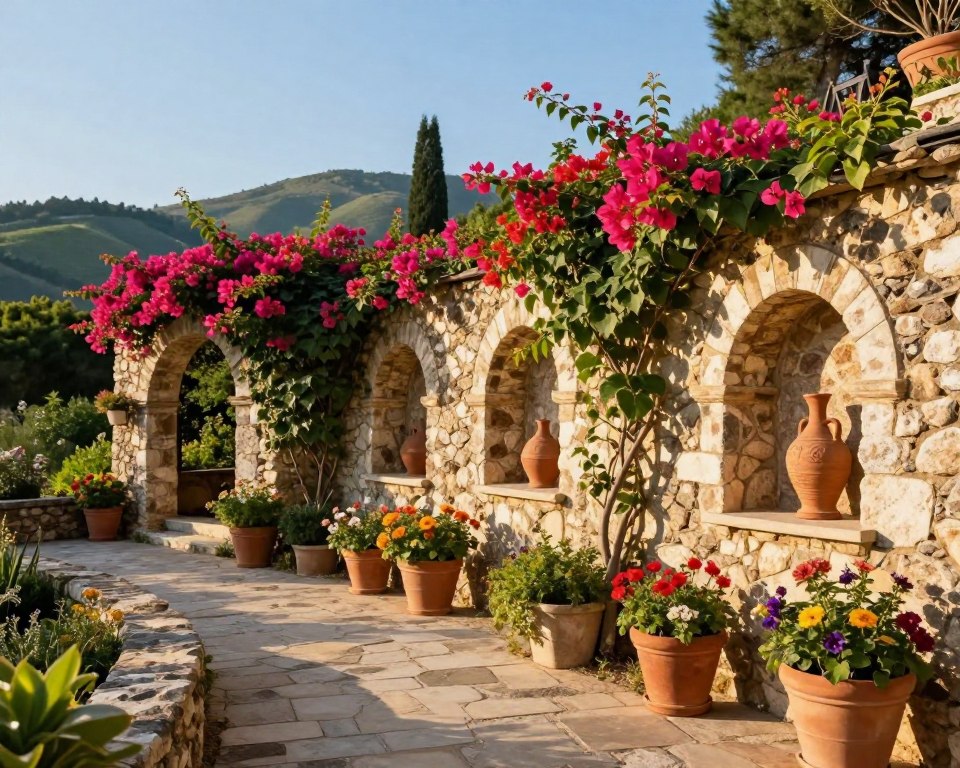 mediterrane Gartenmauern mediterrane Gartenmauern