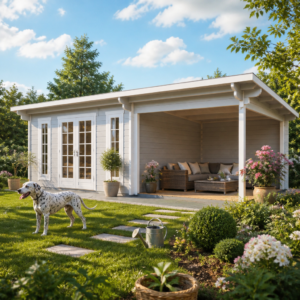 26% weniger ✓ Fichtenhaus | Holz-Gartenhaus | 7 × 4 m | Jacob 44 C mit Seitend | Pultdach | 28 m² Unkategorisiert online kaufen