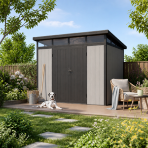 25% weniger ✓ 3 × 2 m | WPC Gartenhaus Skylight Pent 6,10 m² Unkategorisiert online kaufen