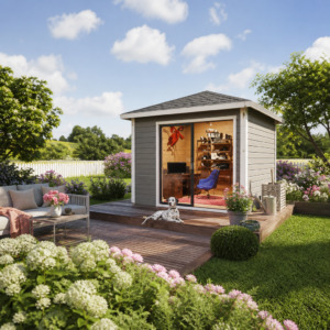 26% weniger ✓ Fichtenhaus Gartenpavillon Alu 44 A | mit Schiebetüren