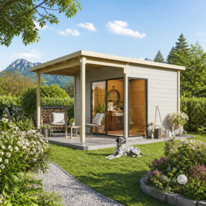 26% weniger ✓ Fichtenhaus | Holz-Gartenhaus | Alu Concept 70 F | mit Schiebetüren | Flachdach Unkategorisiert online kaufen