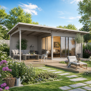 26% weniger ✓ Fichtenhaus | Holz-Gartenhaus | 8 × 4 m | Starla 70 D Premium | mit Schiebetüren | 32 m² Unkategorisiert online kaufen